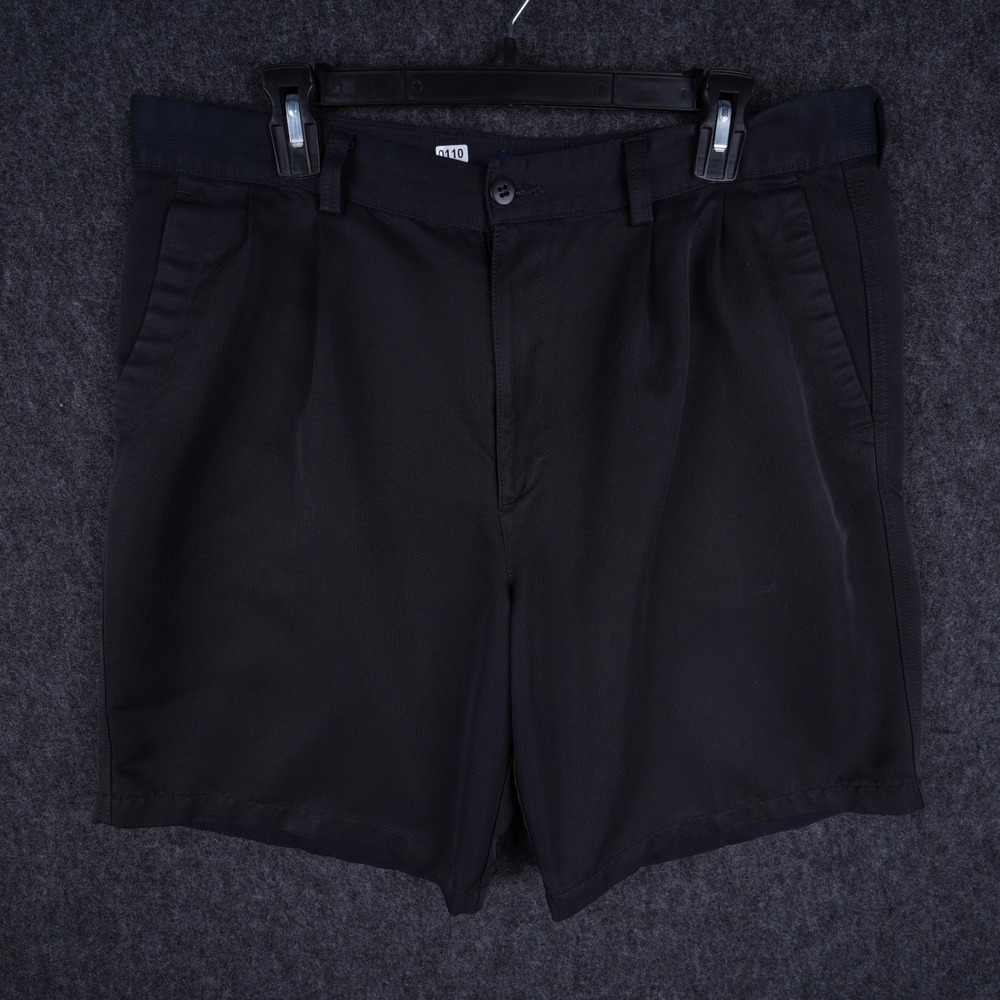 Vintage Dockers Golf Shorts Men 36 Black Excellent Pleated Polyester